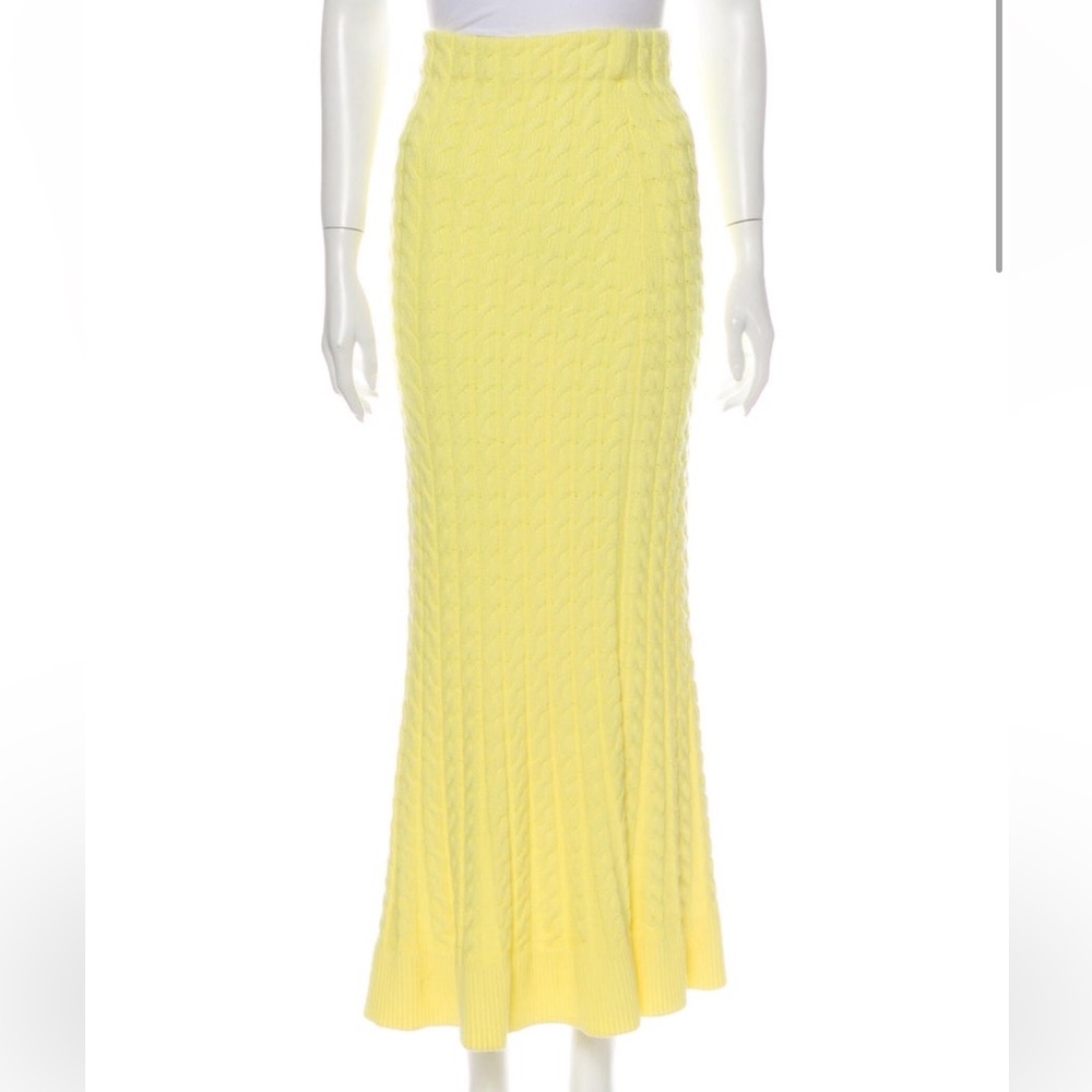 Ronny kobo Yellow Knit Maxi Skirt